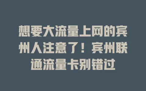 想要大流量上网的宾州人注意了！宾州联通流量卡别错过