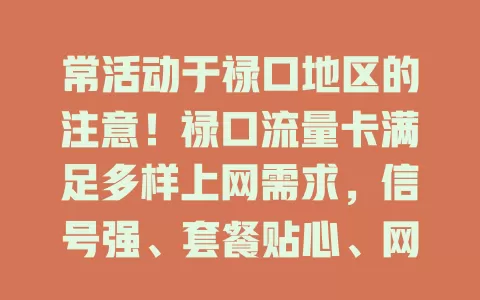 常活动于禄口地区的注意！禄口流量卡满足多样上网需求，信号强、套餐贴心、网络稳，助力上班族远程办公、学生学习，提供便捷上网方案