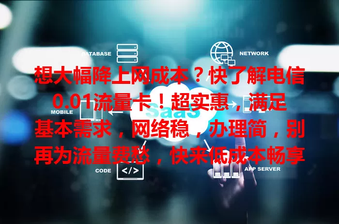 想大幅降上网成本？快了解电信0.01流量卡！超实惠，满足基本需求，网络稳，办理简，别再为流量费愁，快来低成本畅享网络精彩！
