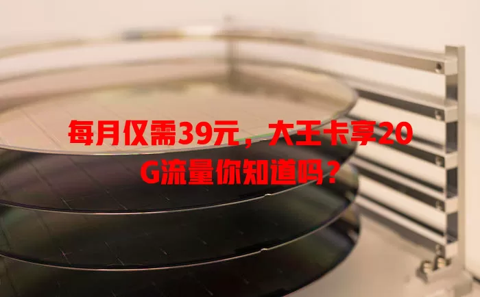 每月仅需39元，大王卡享20G流量你知道吗？