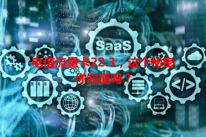 电信流量卡22.3，这个秘密你知道吗？