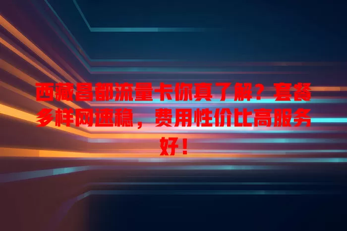 西藏昌都流量卡你真了解？套餐多样网速稳，费用性价比高服务好！
