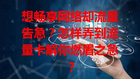 想畅享网络却流量告急？怎样弄到流量卡解你燃眉之急？