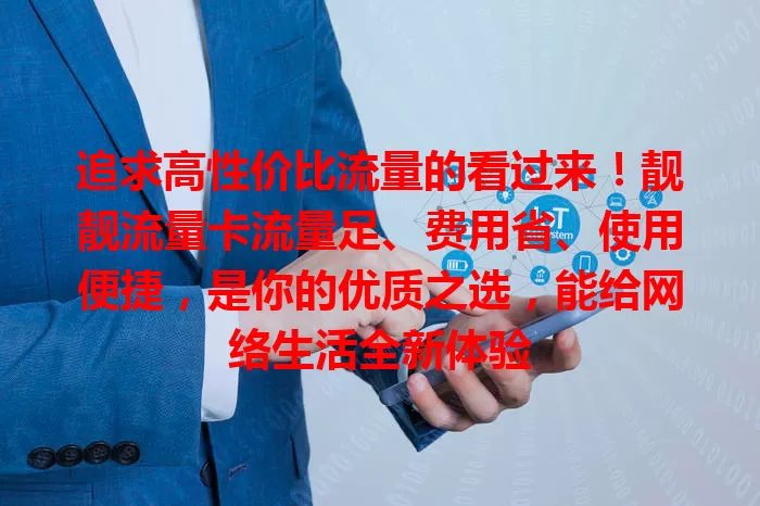 追求高性价比流量的看过来！靓靓流量卡流量足、费用省、使用便捷，是你的优质之选，能给网络生活全新体验