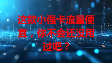 这款小强卡流量便宜，你不会还没用过吧？