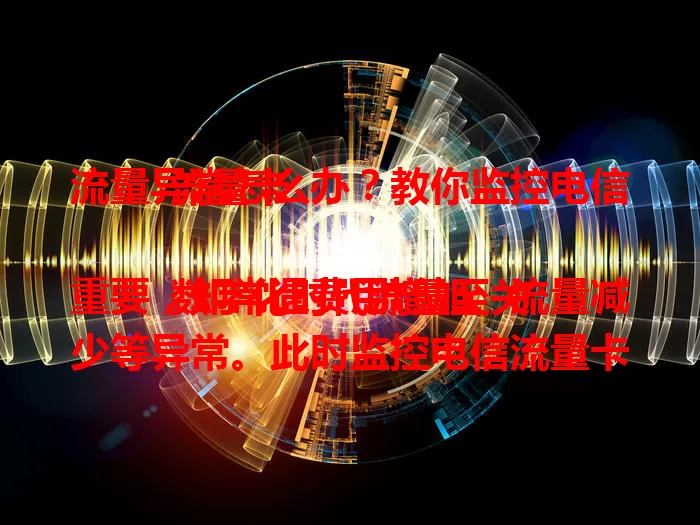 流量异常怎么办？教你监控电信流量卡

数字化时代流量至关重要，却常遇费用增加、流量减少等异常。此时监控电信流量卡很关键，能掌握流量动态，揪出偷跑应用，避免费用损失。多种方式可有效监控，让你流量使用心中有数，畅享数字生活。