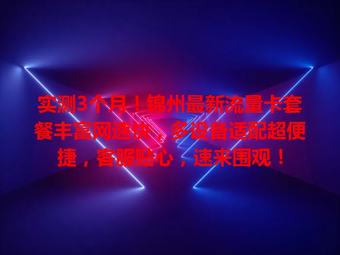 实测3个月！锦州最新流量卡套餐丰富网速快，多设备适配超便捷，客服贴心，速来围观！