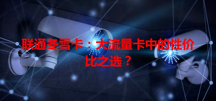 联通冬雪卡：大流量卡中的性价比之选？