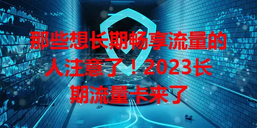 那些想长期畅享流量的人注意了！2023长期流量卡来了