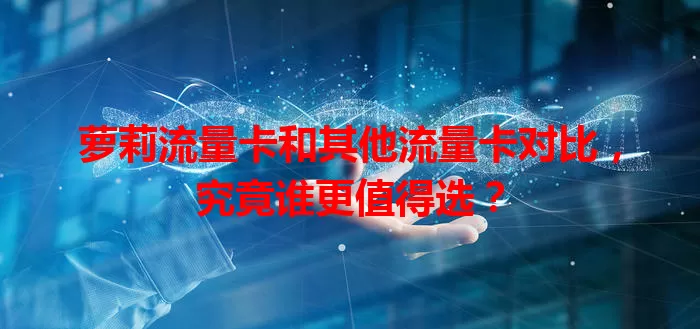 萝莉流量卡和其他流量卡对比，究竟谁更值得选？