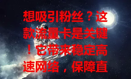想吸引粉丝？这款流量卡是关键！它带来稳定高速网络，保障直播视频流畅，拓展创作可能，提升互动效率，为博主吸引粉丝、打造精彩网络世界助力！