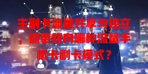 主副卡流量共享与独立，你更倾向哪种流量手机卡副卡模式？