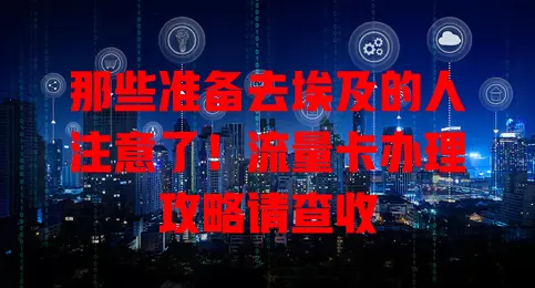 那些准备去埃及的人注意了！流量卡办理攻略请查收