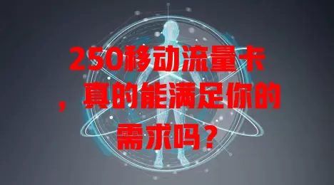 250移动流量卡，真的能满足你的需求吗？