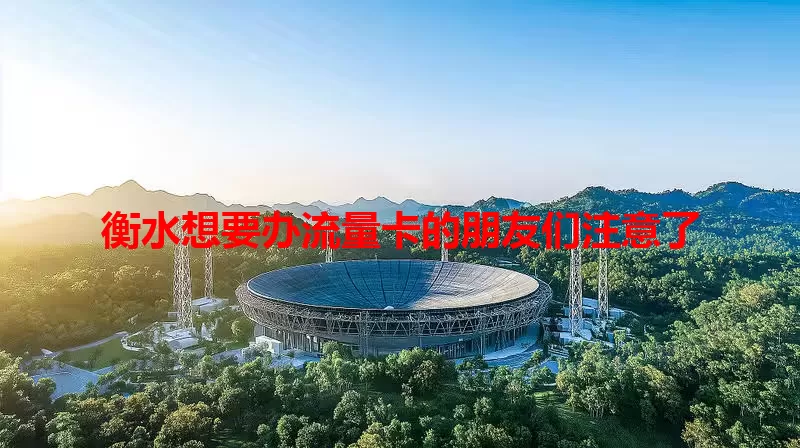 衡水想要办流量卡的朋友们注意了