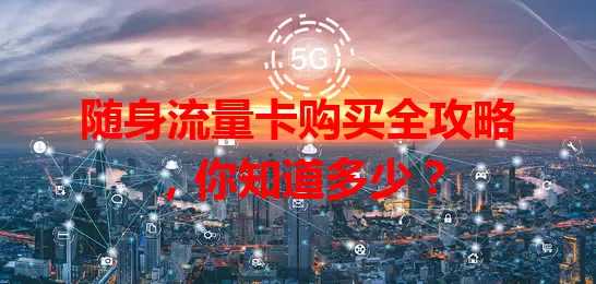 随身流量卡购买全攻略，你知道多少？