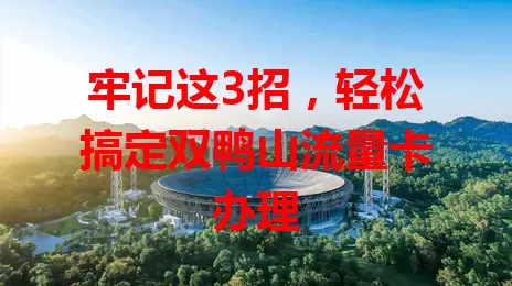 牢记这3招，轻松搞定双鸭山流量卡办理