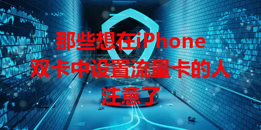 那些想在iPhone双卡中设置流量卡的人注意了