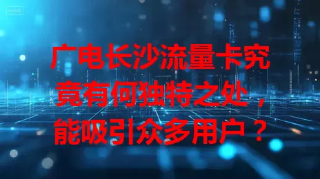 广电长沙流量卡究竟有何独特之处，能吸引众多用户？