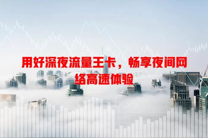 用好深夜流量王卡，畅享夜间网络高速体验