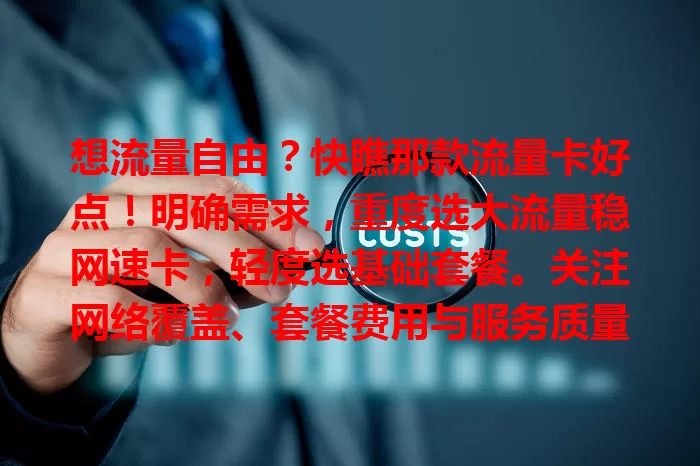 想流量自由？快瞧那款流量卡好点！明确需求，重度选大流量稳网速卡，轻度选基础套餐。关注网络覆盖、套餐费用与服务质量，综合考量挑适合的卡，畅享数字化生活