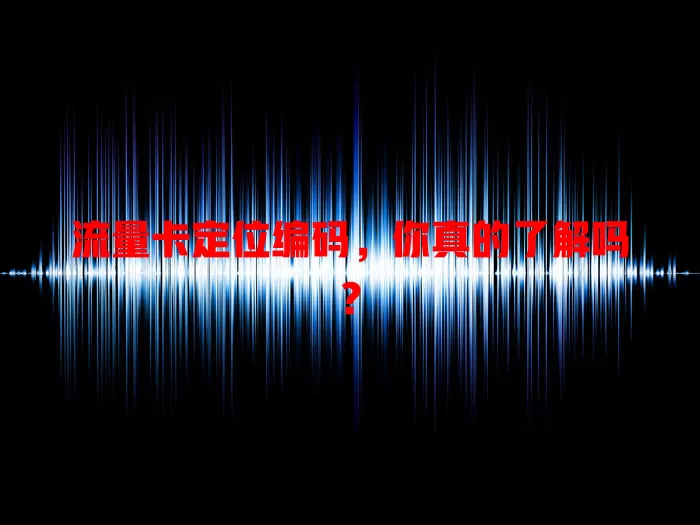 流量卡定位编码，你真的了解吗？