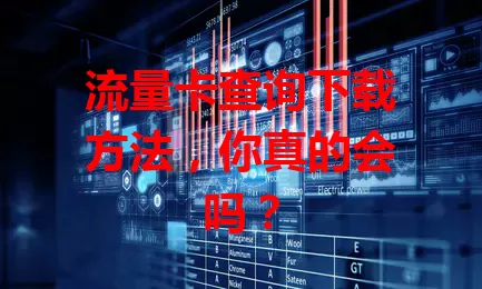 流量卡查询下载方法，你真的会吗？