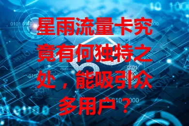 星雨流量卡究竟有何独特之处，能吸引众多用户？