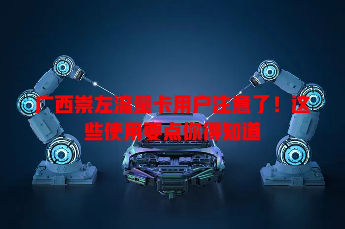 广西崇左流量卡用户注意了！这些使用要点你得知道