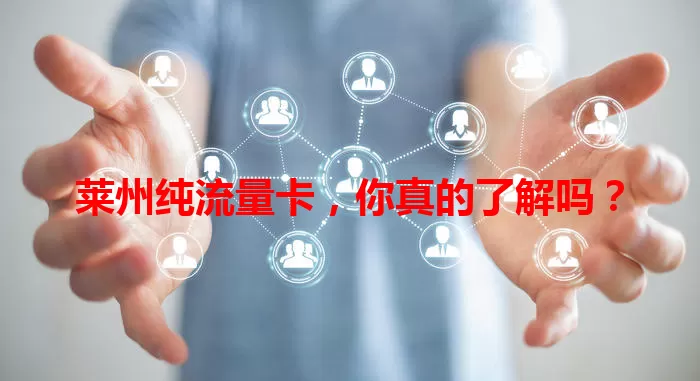 莱州纯流量卡，你真的了解吗？