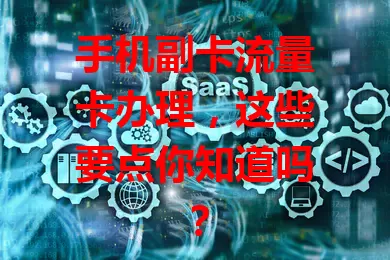 手机副卡流量卡办理，这些要点你知道吗？