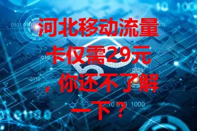 河北移动流量卡仅需29元，你还不了解一下？