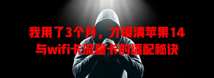 我用了3个月，才摸清苹果14与wifi卡流量卡的适配秘诀