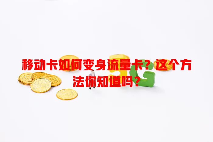 移动卡如何变身流量卡？这个方法你知道吗？