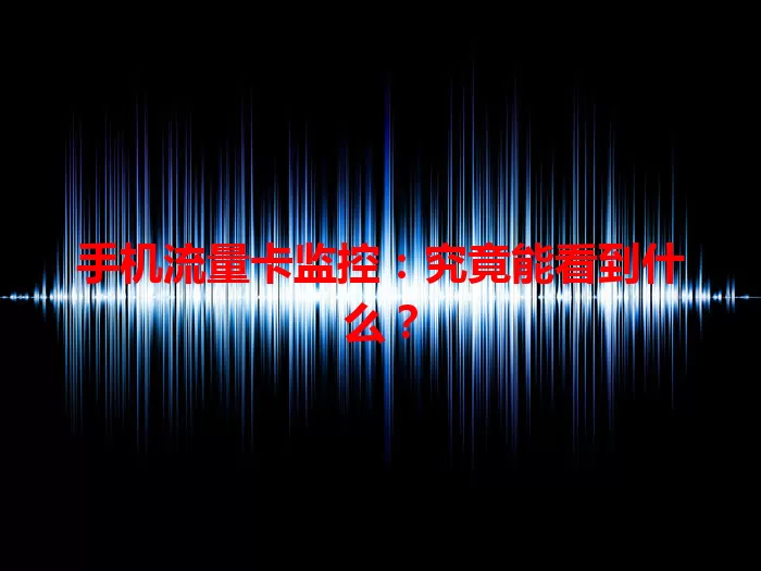 手机流量卡监控：究竟能看到什么？