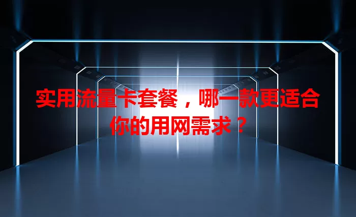实用流量卡套餐，哪一款更适合你的用网需求？