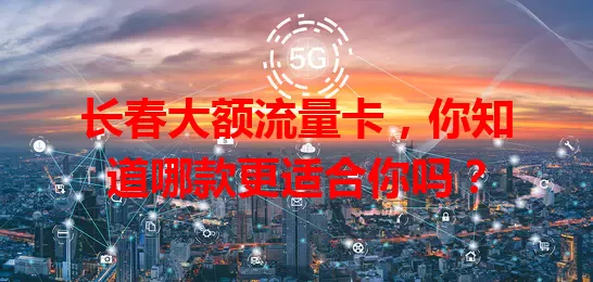 长春大额流量卡，你知道哪款更适合你吗？