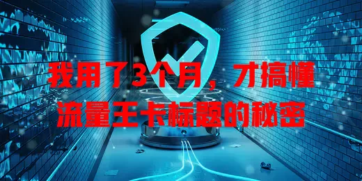 我用了3个月，才搞懂流量王卡标题的秘密