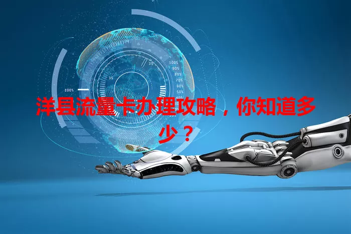 洋县流量卡办理攻略，你知道多少？