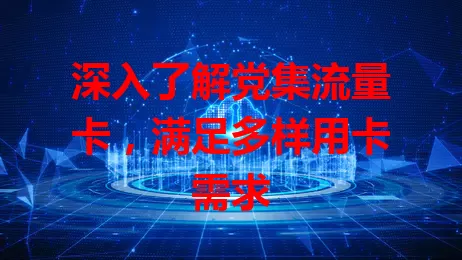 深入了解党集流量卡，满足多样用卡需求