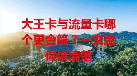 大王卡与流量卡哪个更合算？一文给你讲清楚