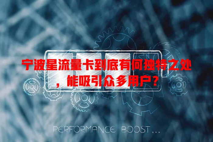 宁波星流量卡到底有何独特之处，能吸引众多用户？