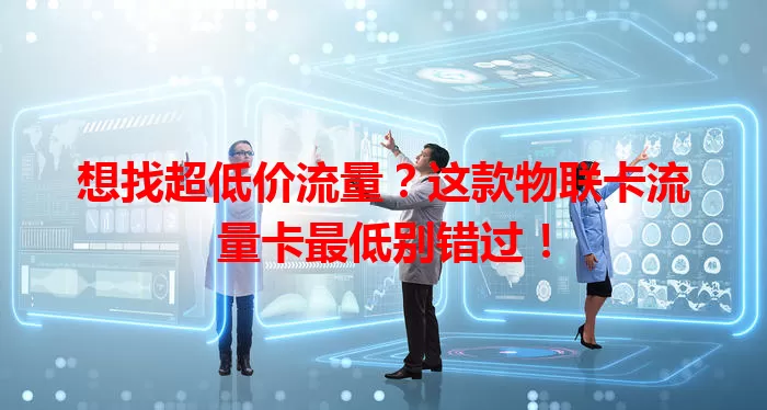 想找超低价流量？这款物联卡流量卡最低别错过！