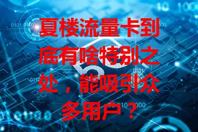 夏楼流量卡到底有啥特别之处，能吸引众多用户？