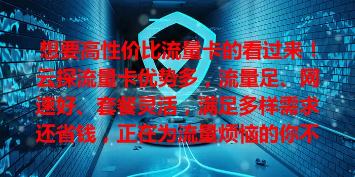 想要高性价比流量卡的看过来！云探流量卡优势多，流量足、网速好、套餐灵活，满足多样需求还省钱，正在为流量烦恼的你不妨了解下！