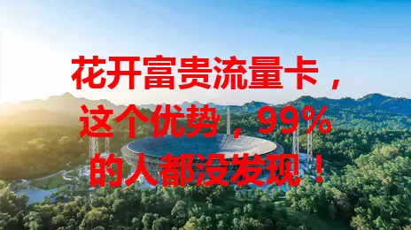 花开富贵流量卡，这个优势，99%的人都没发现！