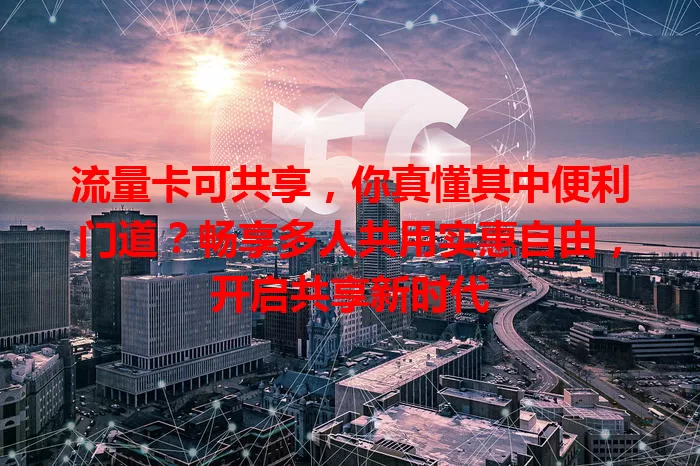流量卡可共享，你真懂其中便利门道？畅享多人共用实惠自由，开启共享新时代