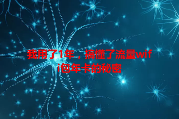 我用了1年，搞懂了流量wifi包年卡的秘密