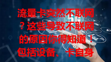 流量卡突然不联网？这些导致不联网的原因你得知道！包括设备、卡自身、环境及套餐使用情况等，了解后可针对性解决问题，避免影响工作学习生活