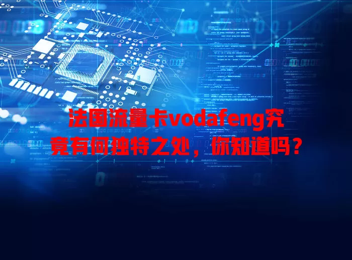 法国流量卡vodafeng究竟有何独特之处，你知道吗？